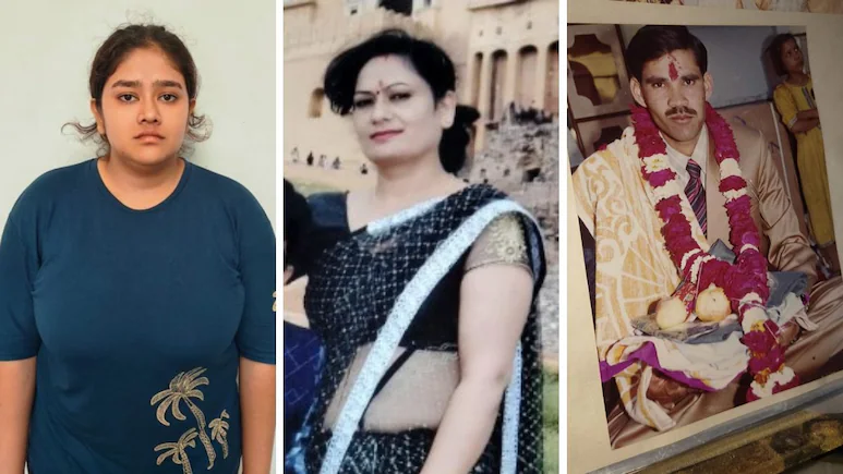 ಬಂಧಿತ ಆರೋಪಿ ಆಯುಷಿ ಹಾಗೂ ಹತ್ಯೆಯಾದ ಆಕೆಯ ಪೋಷಕರು